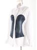 Niche Design Spring 2025 Color Block Patchwork Denim Corset Blouse for Women