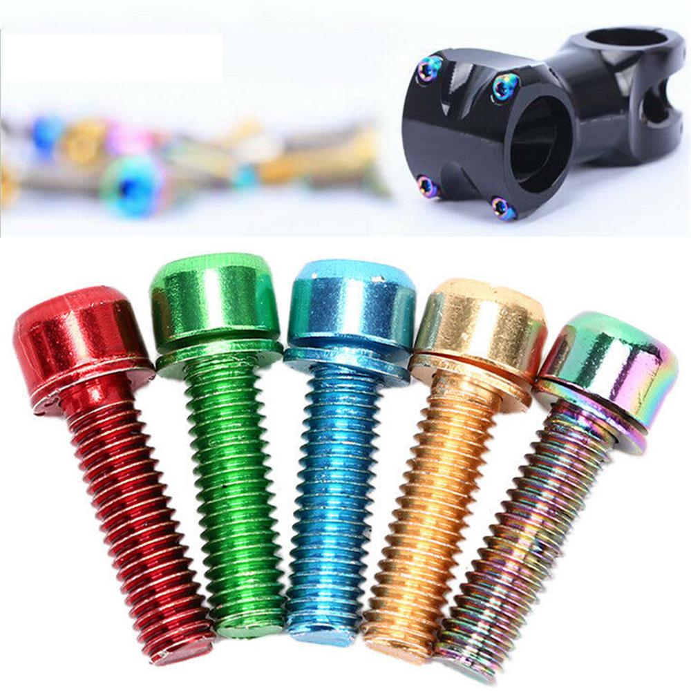 

Parts 6Pcs/Set Bike Stem Stainless Steel Handlebar M5 x18mm Stems Screw Bolt Screw Stem Bolts разноцветный