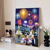 Disney Diamond Fireworks Spectacular Theme Illustration Mickey and Minnie 5D Mosaic Craft Hobby DIY Gift Home Decoration Embroidery