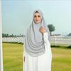 Double Layer Chiffon Instant Hijab Amira Women Solid Color Premium Quanlity Chiffon Khimar Full Cover Head Ready To Wear Scarf