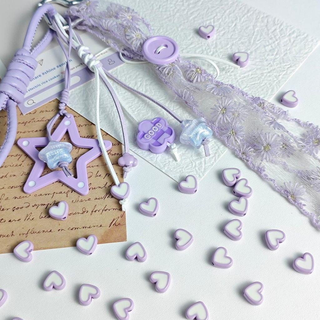 Kleine Acryl-Wolken-Herz-Perlen für DIY-Schmuck und Anhänger