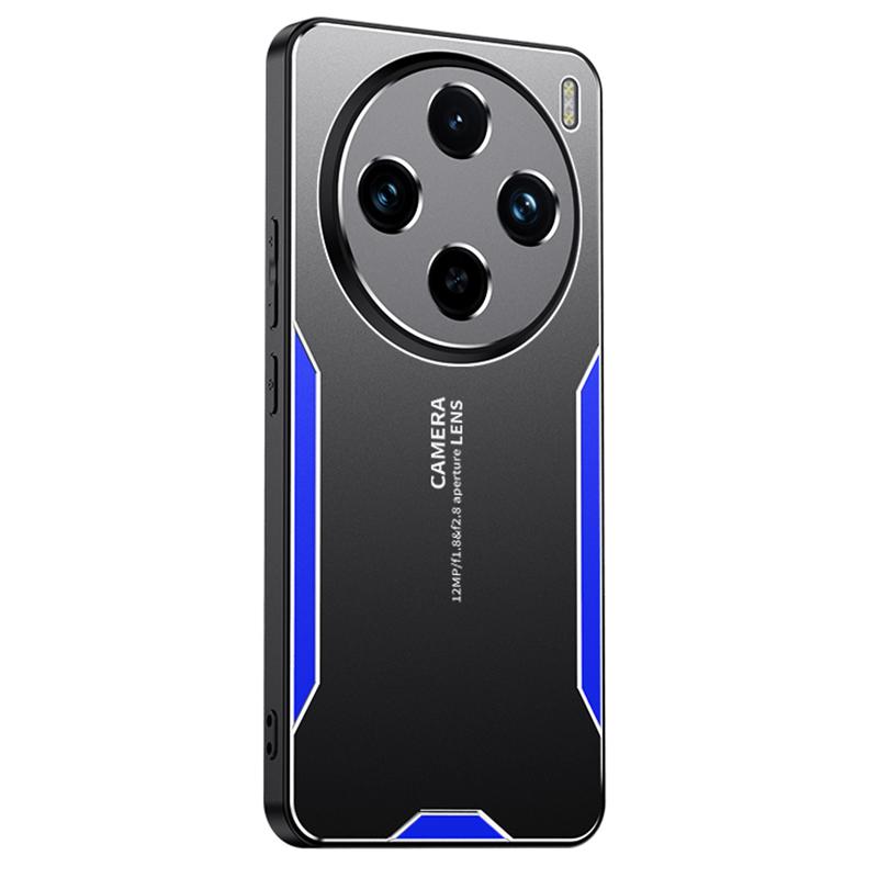 For vivo X100 5G Anti-Scratch Phone Case Aluminum Alloy+PC+TPU Mobile Phone Cover