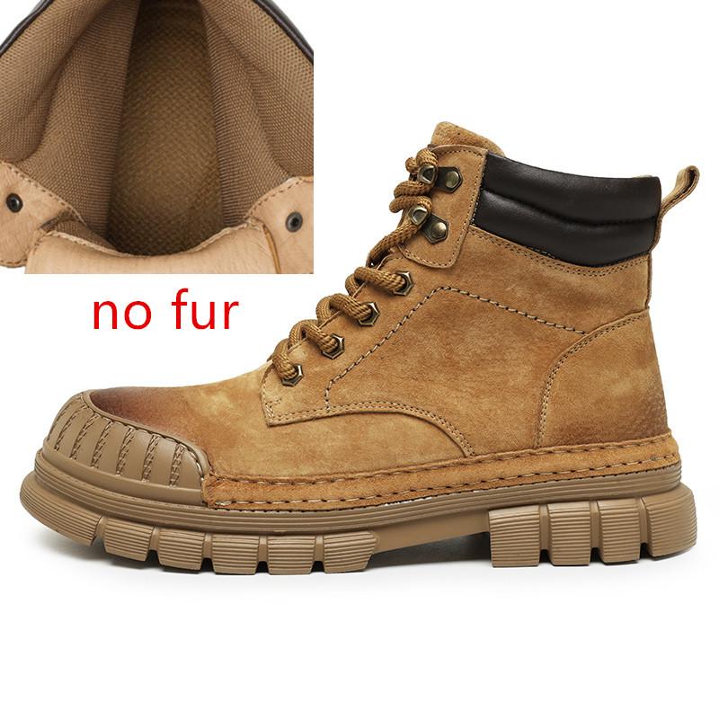 

Модные мужские ботинки из натуральной кожи, хлопковая обувь для активного отдыха, нескользящие, осенние, плюшевые, теплые, зимние, классические, высокие, ковбойские, мужские 45