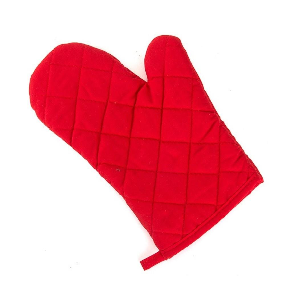 Quilted Cotton Oven Mitts Heat Resistant Anti-Scalding Microwave Oven Gloves Non-Slip Hanging BBQ Baking Gloves Kitchen Cooking