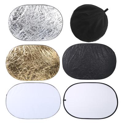5 in 1 100x150CM Tragbarer Hintergrundkarton Reflektor Zusammenklappbare Lichtdiffusorscheibe