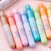 4Pcs Cute Bear Glitter Highlighter Set Large Capacity Pastel Markers for Journaling Notes Smooth Quick-Dry Fun School Supplies for Kids Students