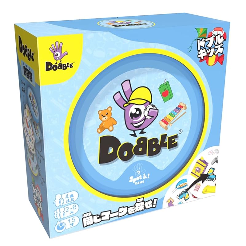 Hobby Japan Dobble Kids (2024 New Edition) Japanese Version (2-8 players, 15 minutes, ages 4 and up) Board Game