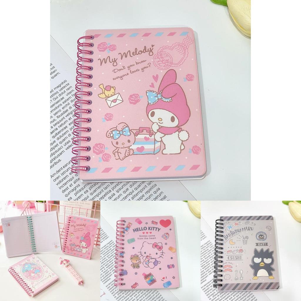 Kuromi A6 Date Book Notebook Sanrio Office Notepad With Spiral Bound Ruled Lined Paper