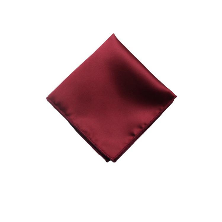 Men's British Style Solid Pocket Square & Lapel Flower for Formal Events