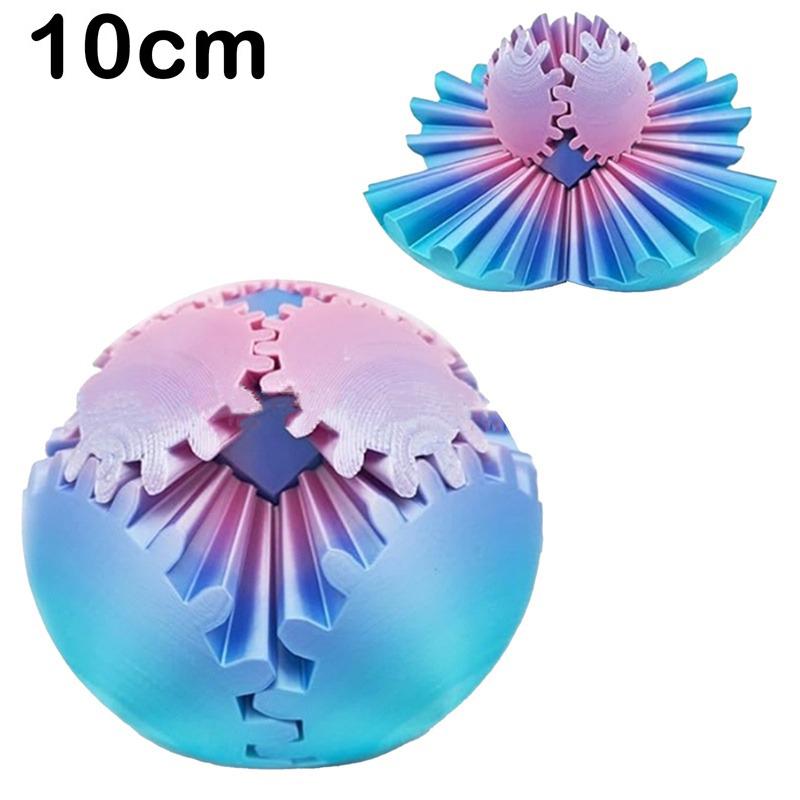 Gear Ball 3d-trykt Gear Ball Spin Ball Cube Fidget Toy Perfekt for stress og angst Avslappende deformasjon Gear Ball Skrivebordsleke
