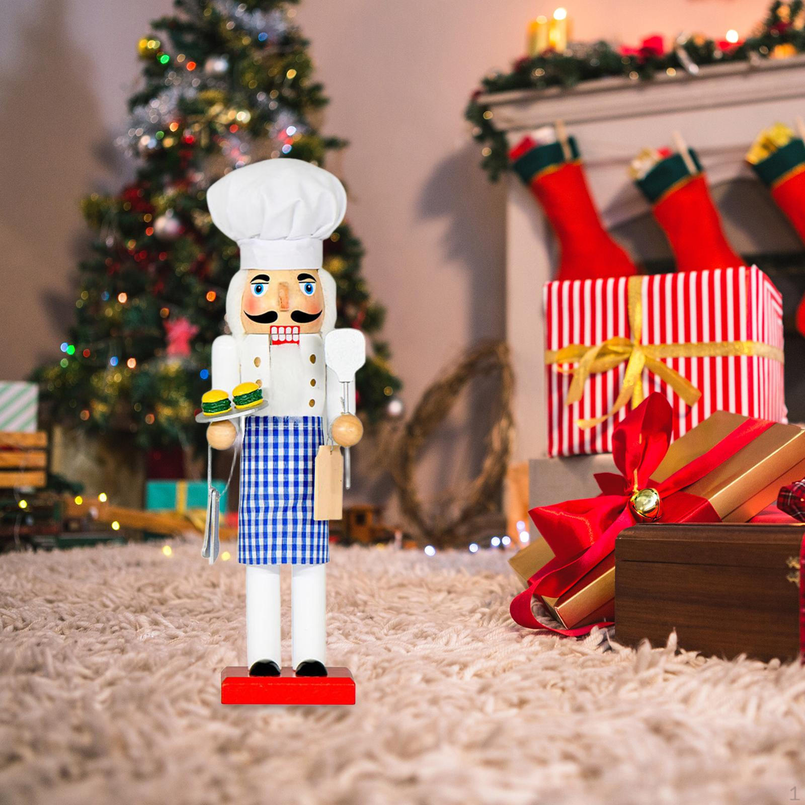 

Christmas Nutcracker Figure Puppet Statue Decoration for Shelves Holiday Office