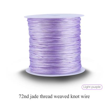 100M x 0.8mm Cordino di Nylon per Nodo Cinese Coda di Topo Macramè Shamballa Filo Stringa Viola Chiaro