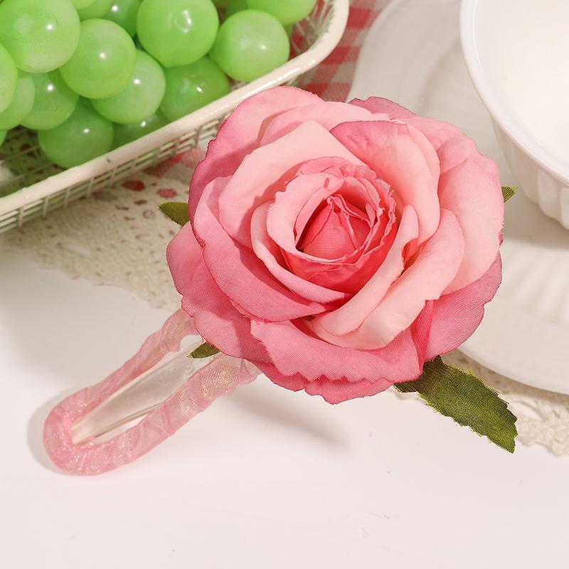 Romantic Rose Atmosphere Sweet Artificial Flower Hair Clip For Women Large Cute Duckbill Hair Accessory