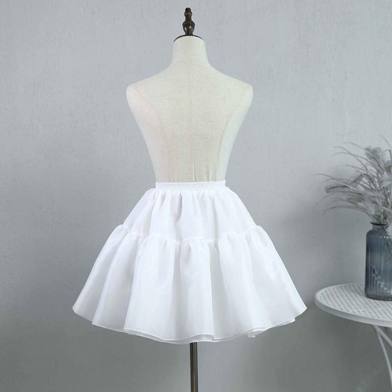 2/3pcs Hoop Skirt Petticoat for Women Underskirt for Wedding Dress Ball-Gown Girls Crinoline-Slips White/Black