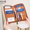 RFID Anti-Magnetic Multi-Functional Passport & Document Wallet with Zipper