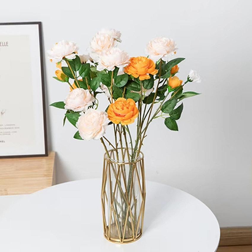 10 Stück Langstielige Künstliche Rosenstrauß Heimdekoration Indoor Kunstblumen DIY Foto Requisite Hochzeit Hochwertige Vasenarrangement