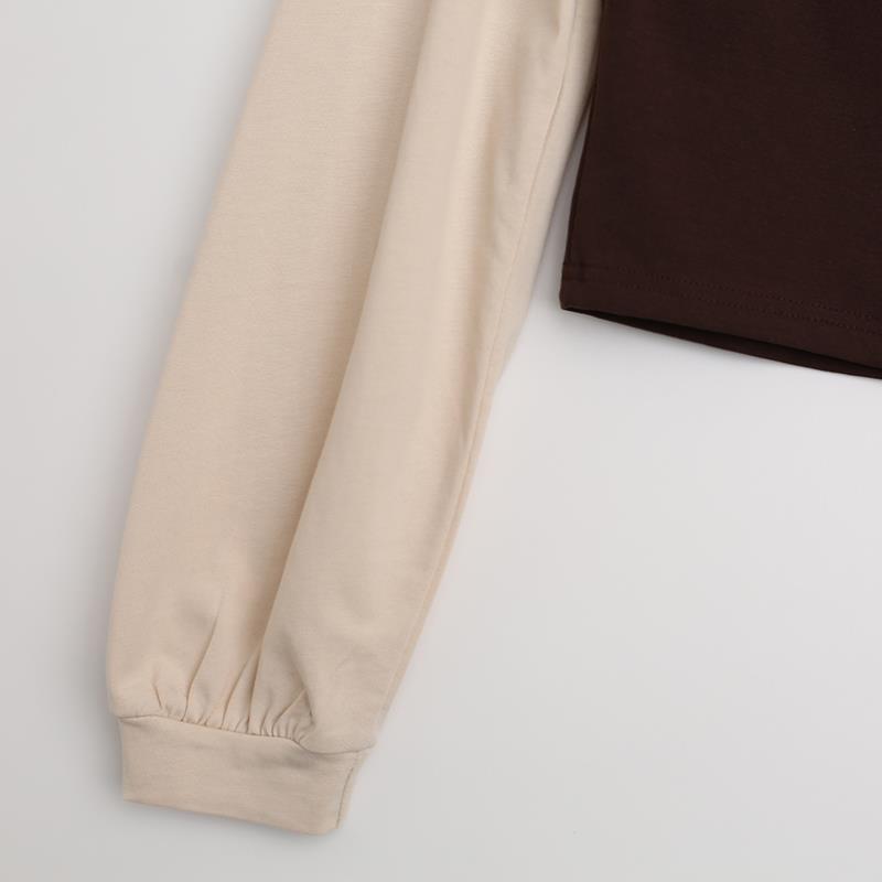 Fake Two-piece Suspender Long Sleeved T-shirt Top Women's Pure Desire Short Top Hottie Streetwear New Fashion Spring and Summer