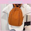 Fashion Solid Color Large Capacity Backpack Surface Inner Pocket School Travel