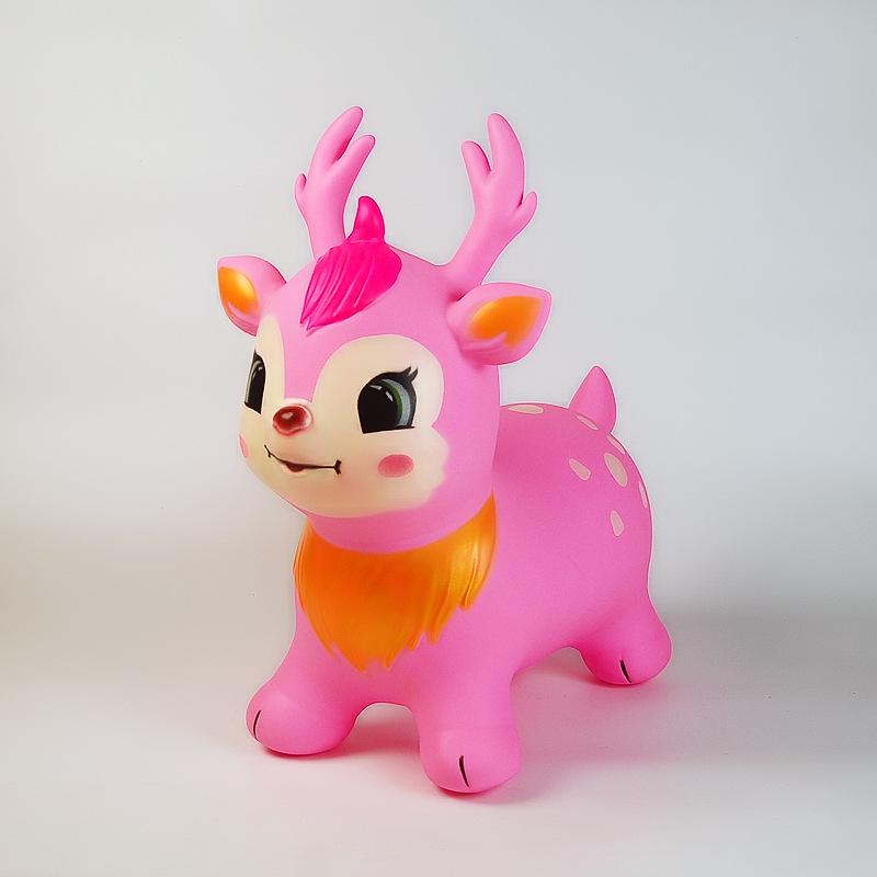 Bouncing Horse Inflatable Deer Toy for Kids - Cute, Safe, Thickened PVC Design