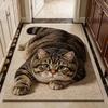 1Pc Cute 3D Cat Area Rug, Soft Fluffy Non-Slip Mat, Absorbent Washable Floor Carpet For Bedroom Bathroom Kitchen
