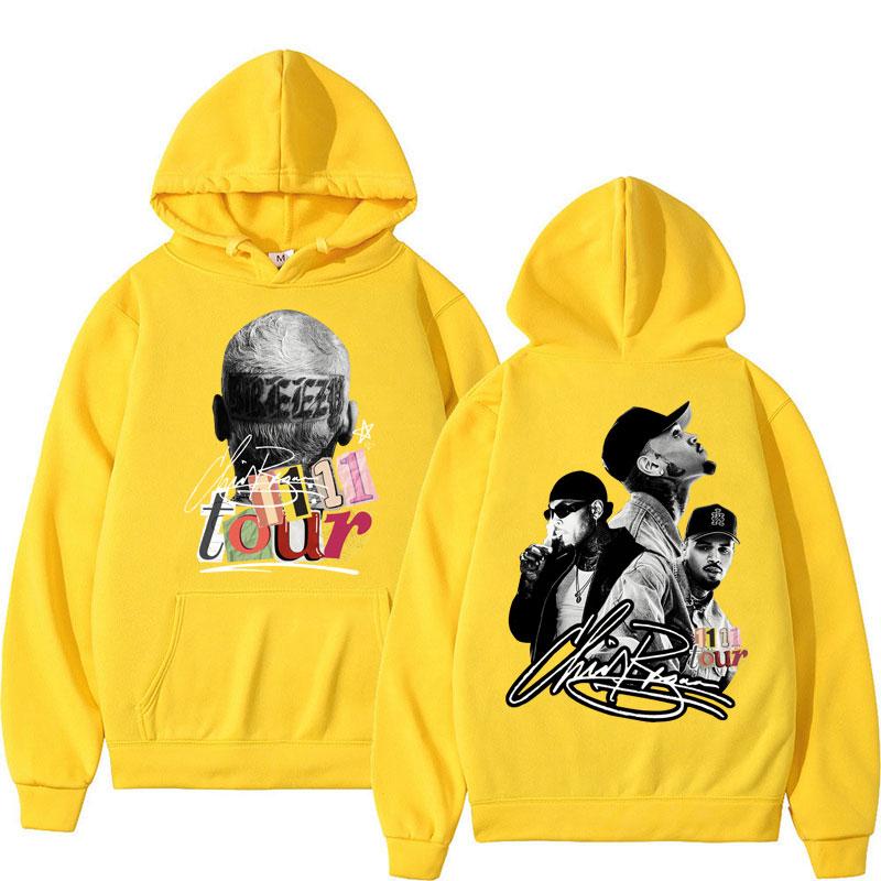 Rapper Chris Brown Graphic Hoodies Hip Hop Vintage Harajuku Pullovers Oversized Fashion Men Women Sweatshirt Gifts