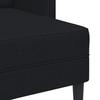 2 Seater Sofa with Chaise Longue L Shaped Black 125 cm Fabric