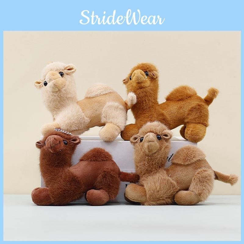 Camel Desert Keychains Ornament Short Plush Stuffed Toys Collectible Animal