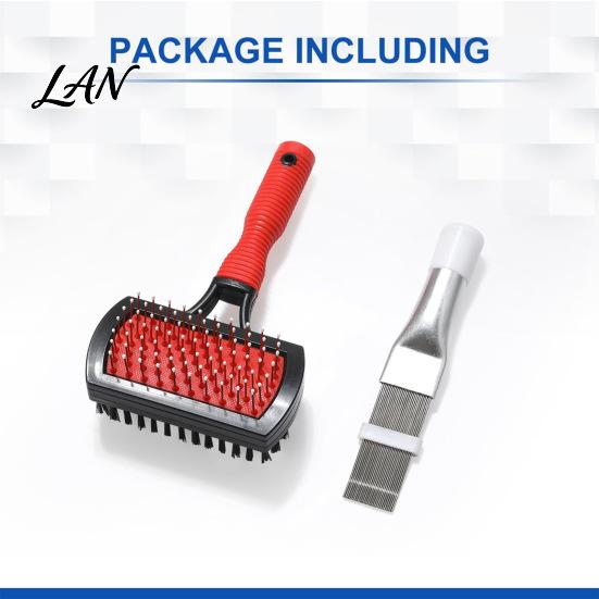 Coil Cleaning Brush with Handle Double Side AC Set, Stainless Steel Fin HVAC System Tools Comb Cleaner, Compact Clean for Condenser Maintenance