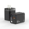 65W UK/US/EU GaN Phone Charger Adapter Built-in Retractable Charging Fast For IPhone Cable IPad E4S8