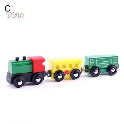 NO.KK Magnetic Wooden Mini Train Carriage Model Educational Kids Toy Gift Gift Vehicles Minicar