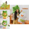 Cute Plush Duck Toy Transformed Duck Doll With Hat Duck Pillow Children Girls Birthday Gift