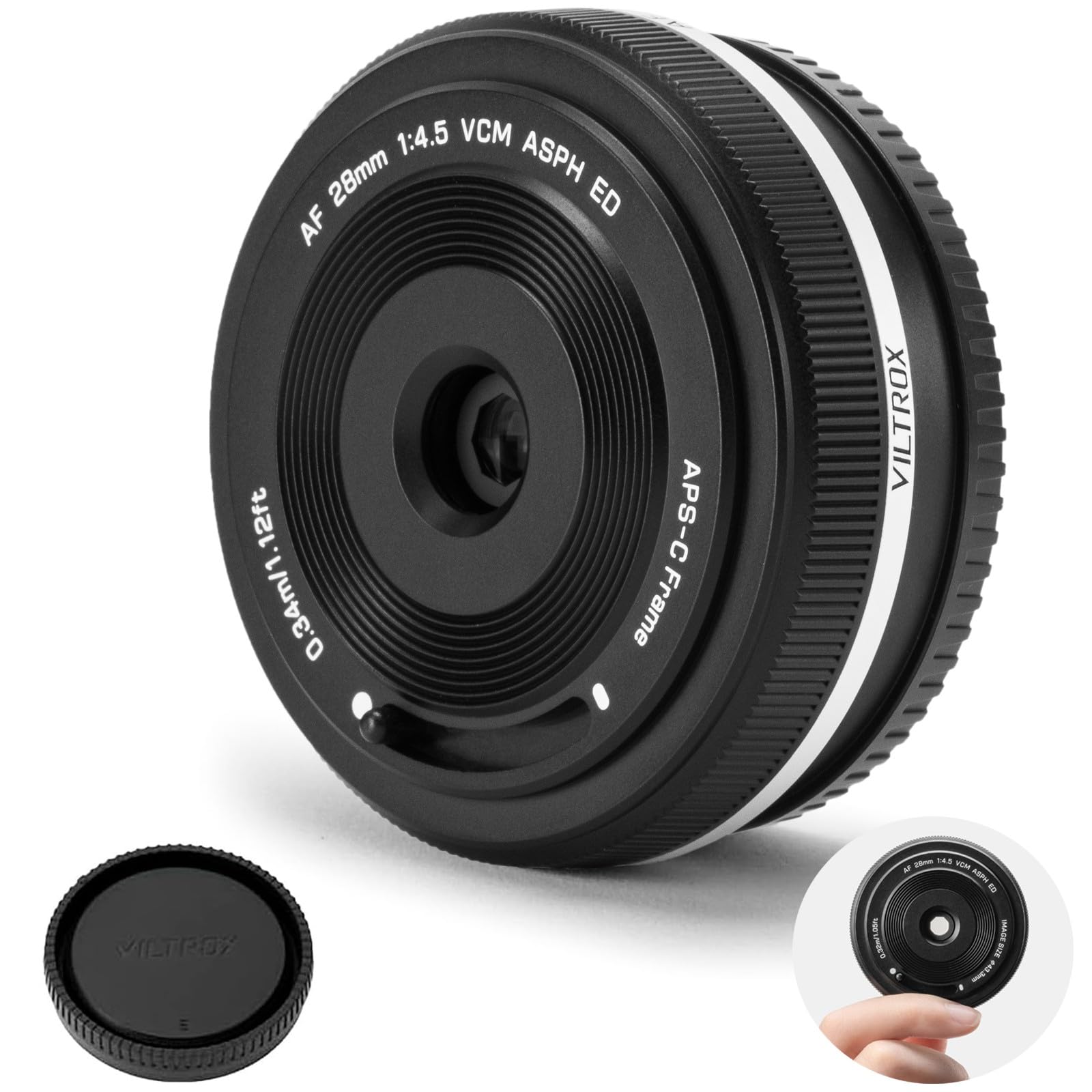 

VILTROX 28mm XF Pancake Full Frame Autofocus Wide Angle Prime Lens for Fujifilm Fuji Cameras XT30II F4.5 X-Mount X-Pro2 X-Pro3 X-S10 X-T20 X-T30