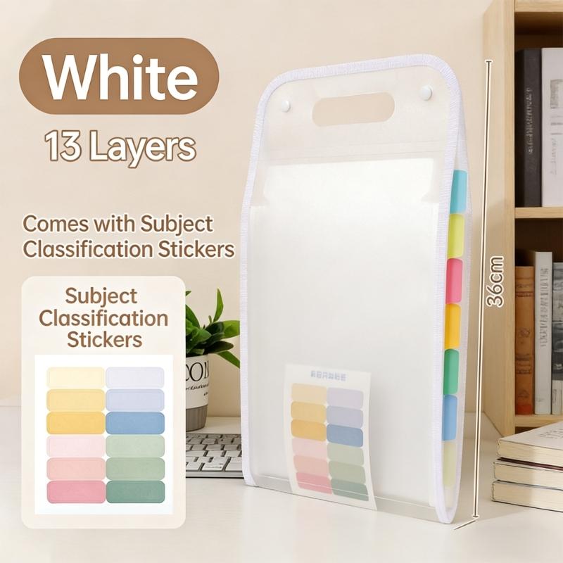Large Capacity File Organizers Document File Folders Waterproof Accordions A4 Size File Bag With Strong Construction