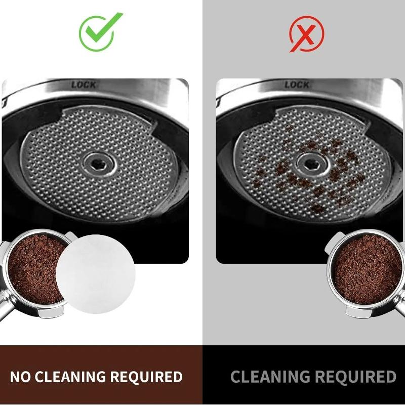 500 Pcs Coffee Paper Filter 58 Mm Unbleached Espresso Filter Puck Screen Portafilter Paper Compatible with Breville Barista, Mr