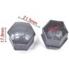 17mm Nut Cover, 20 Pieces 17mm Bolt Nut Covers, Hexagonal Protective Caps for Wheel Nuts, Universal 17mm Bolt Covers (Gray)