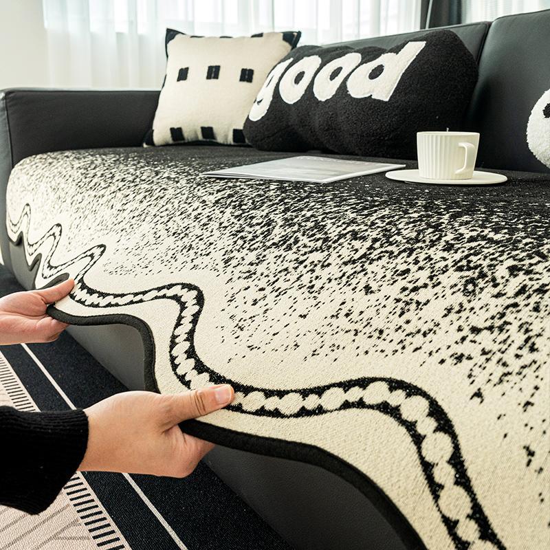 

Special-Shaped Sofa Cushion Universal In All Seasons New Non-Slip Seat Cushion Straight Row Light Luxury High-End Sofa Cover Cover Cloth 90*70cm