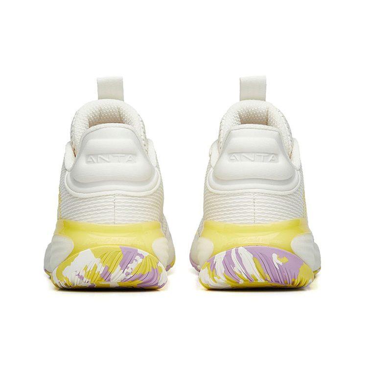 Anta Light Bubble 2 Cushioning Slip Resistant Abrasion Resistant Low top Performance Basketball Shoes Men's Ivory White 112221616-3