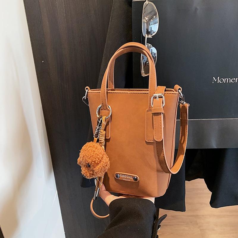 Winter new fashion casual versatile large-capacity bucket bag women's high-end single shoulder oblique span bag
