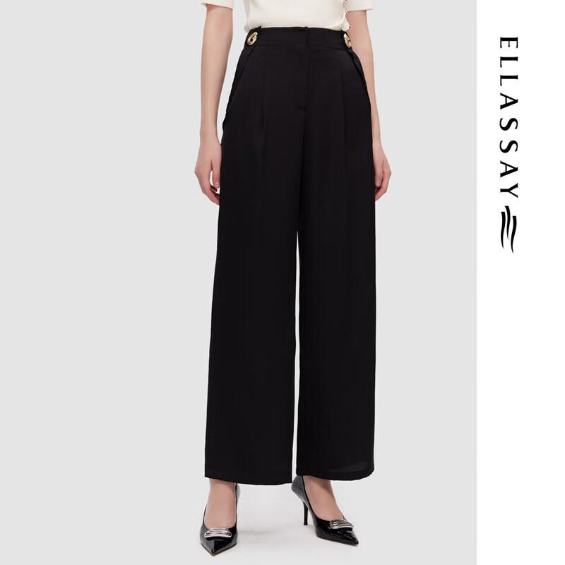 ELLASSAY Women's High-Waist Wide-Leg Pants