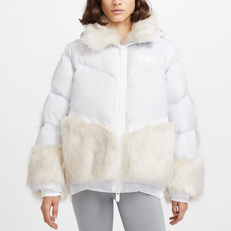 Nike X Sacai Womens Parka Pure Platinum Women Outerwear White CT3267-043