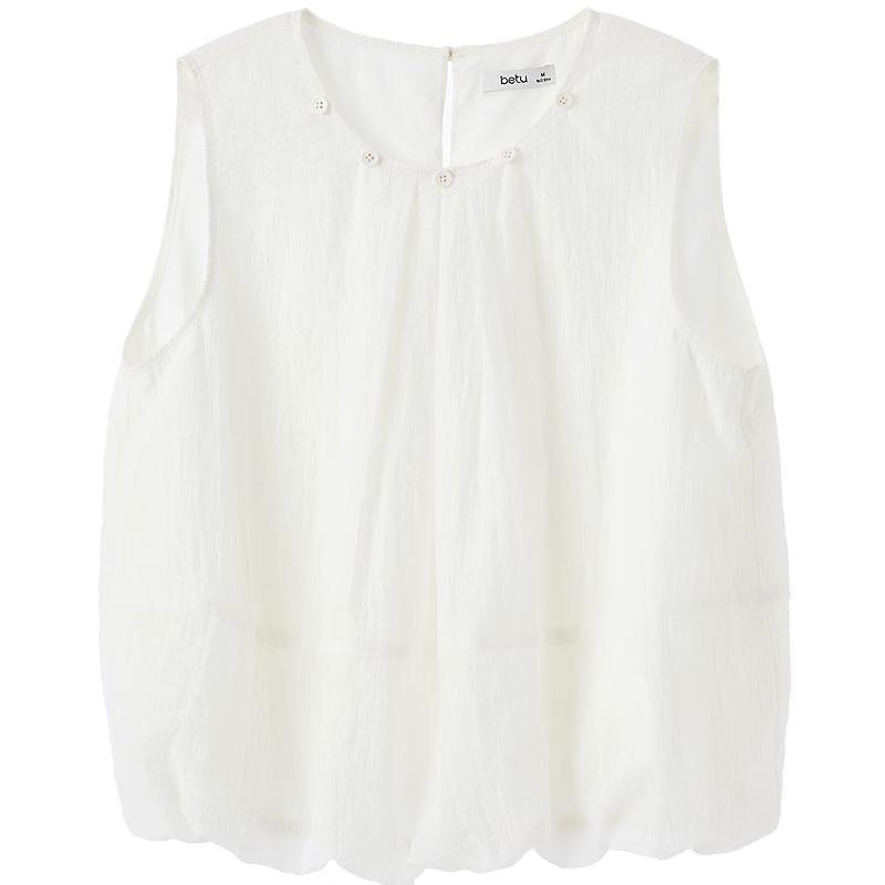 Betu Women s Lyocell Blend Puff Sleeve Blouse L