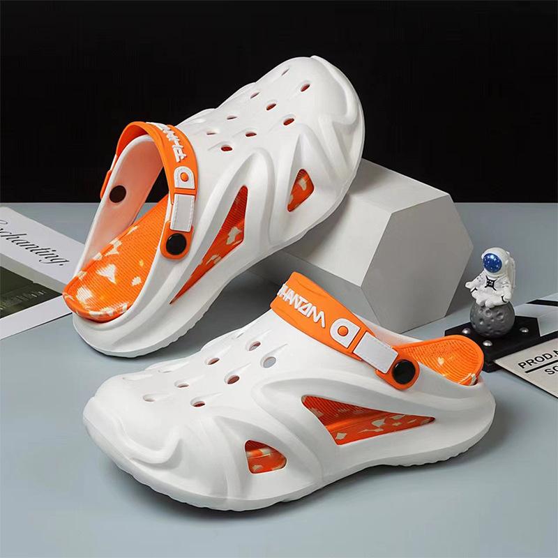 Letní pánské boty s dírkami Venkovní maskáčové EVA Materiál Dvojbarevná Silná podešev Protiskluzové Vodotěsné Plážové pantofle