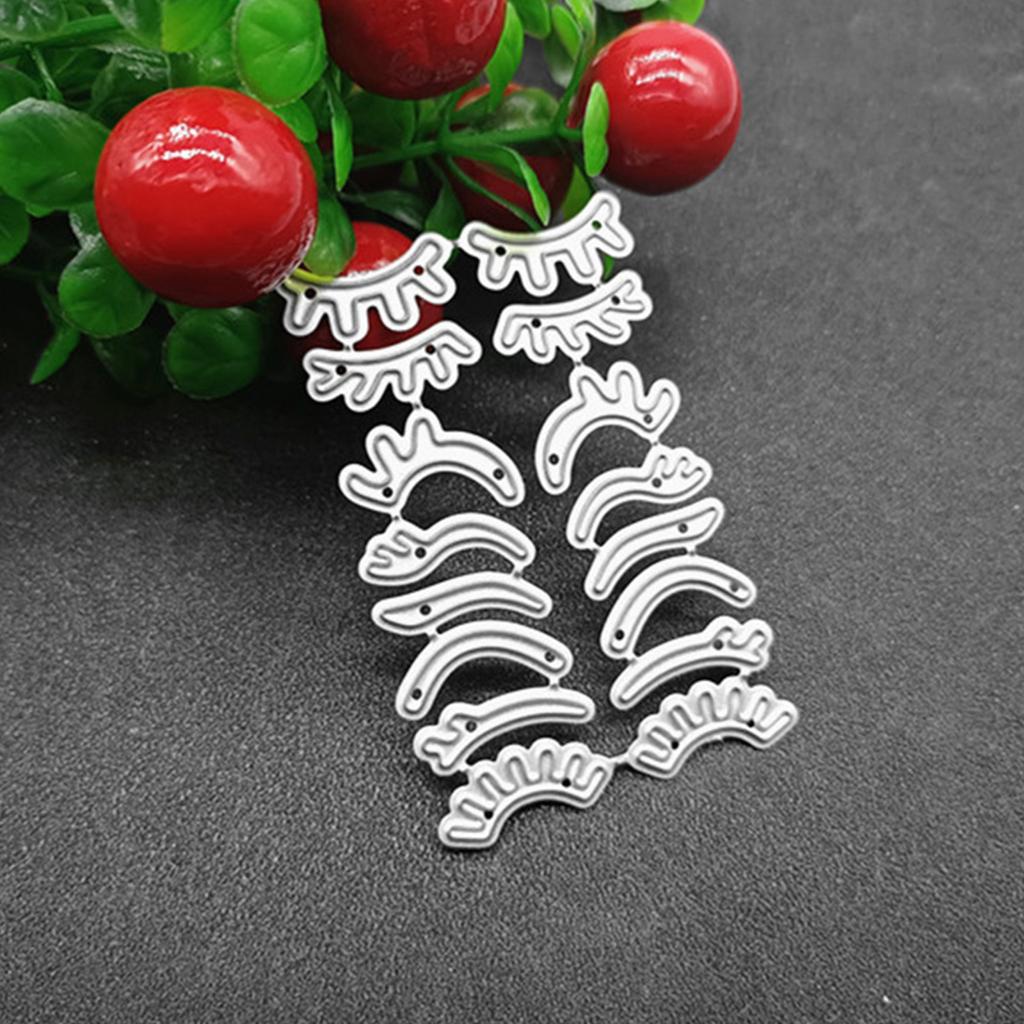 Metal Cutting Die Carbon Steel Eyebrow Eyelashes Die Cuts Stencil Template Mold for DIY Scrapbooking Photo Albums