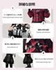Set with Open Shoulder Dress and Long Heart Buckle and Cute French Girly Stylish Blouse and and Winter [BIIYUHN] Women's 3-Piece Sleeves, Detail,