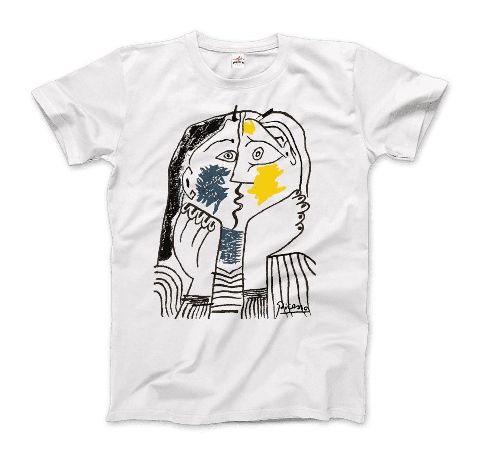The Kiss, Cubist Artwork T-Shirt 4XL