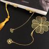 Retro Metal Bookmarks Hollow Ginkgo Biloba Maple Leaf Lotus Vein Book Marks Gifts Chinese Style Stationery