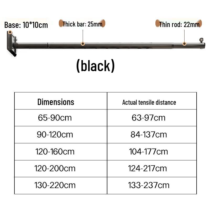 Universal Telescopic Clothes Drying Rack: Freely Retracting, Single-Sided, Folding Design for Household Use