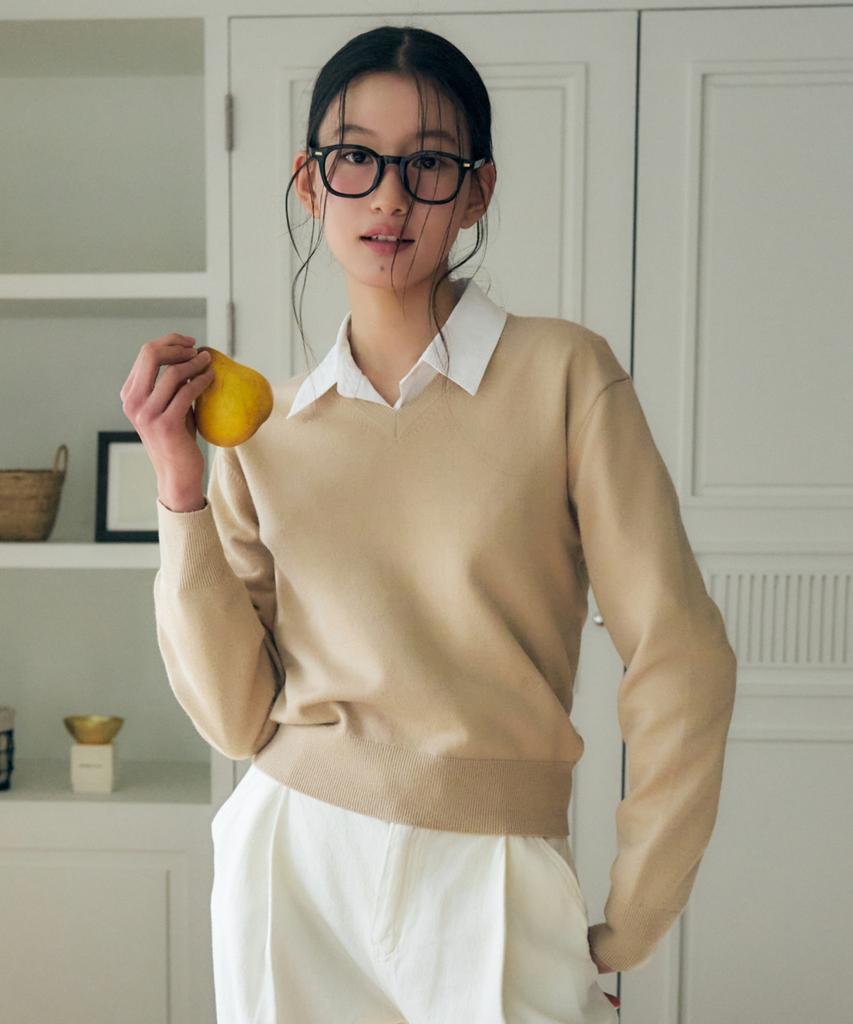 KNIZURE Daily Soft V-Neck Bell Pullover_7 Colors