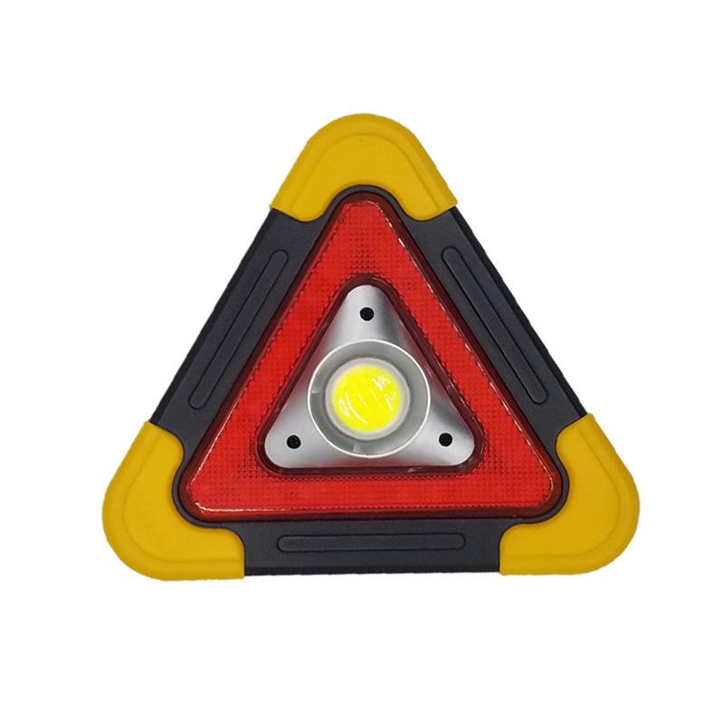 

USB & Solar-Powered LED Emergency Triangle Warning Light with Stand