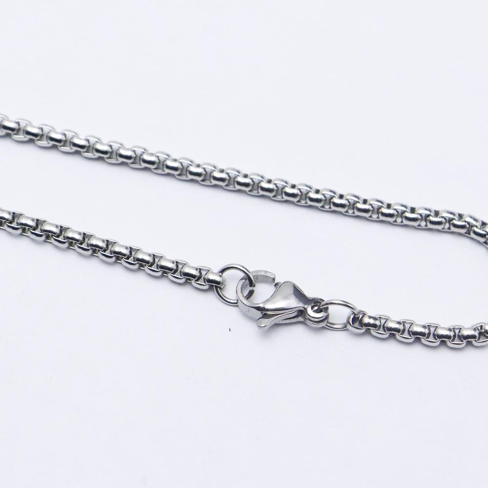 Heart & Moon Patchwork Pendant Titanium Steel Necklace for Couples